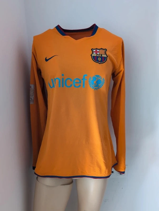 Barcelona 2006 2007 away nike matchworn matchissue football shirt soccer jersey L #7 gudjohnsen