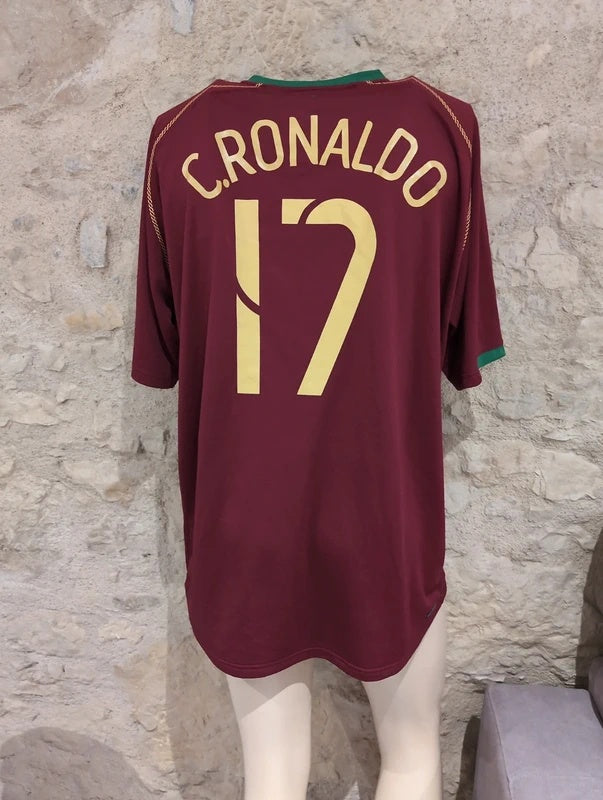 Portugal 2006 2008 Nike football shirt soccer jersey XXL #17 Ronaldo