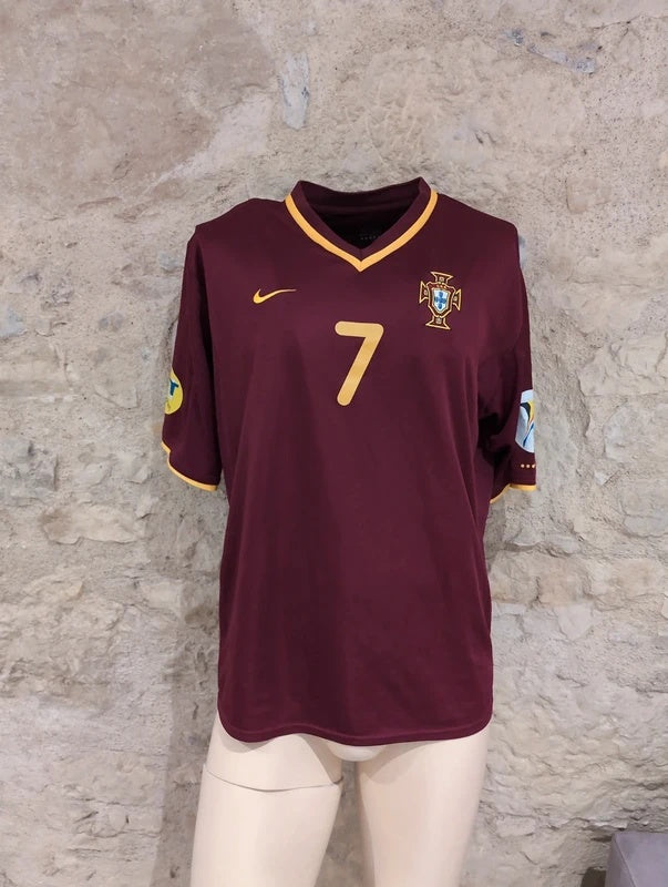 Portugal 2000 Nike matchissue football shirt soccer jersey L #7 Figo