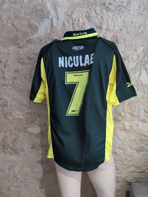 Sporting 2000 2001 away Reebok football shirt soccer jersey XL #7 Niculae
