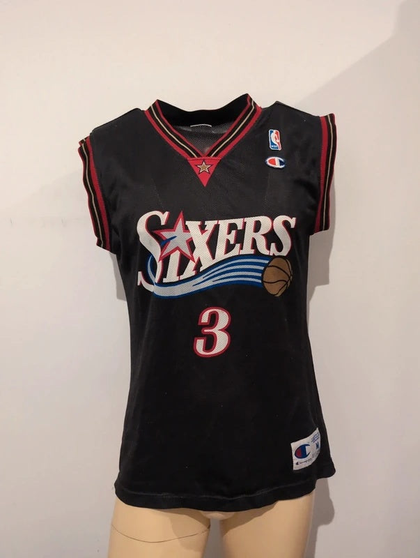Vintage Philadelphia 76ers Sixers Allen Iverson Champion Jersey M Tank 90s NBA