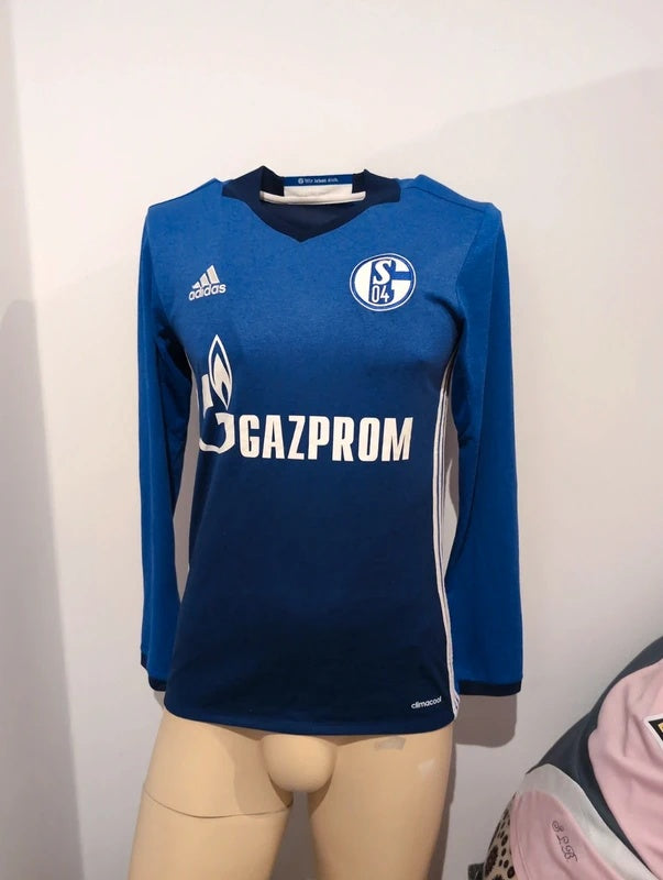 Schalke 04 2016 2017 adidas longsleeve football shirt soccer jersey S ai7226