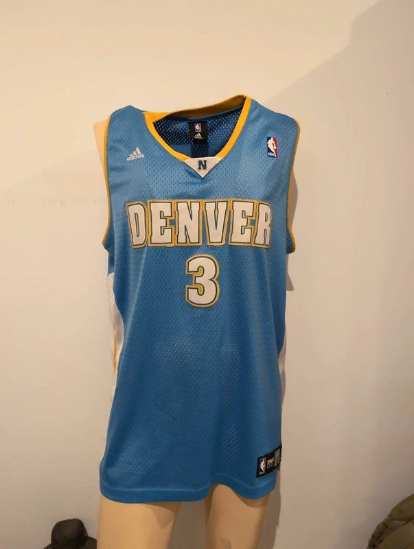 Denver Nuggets #3 Ty Lawson Adidas NBA Light Blue Jersey L