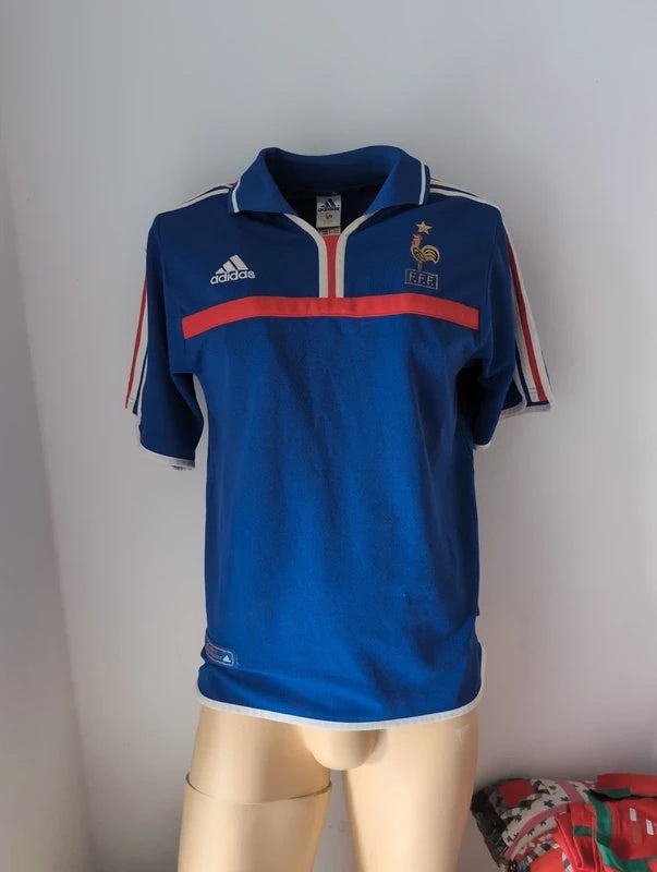 France 2000 2002 adidas football shirt soccer jersey M 647194