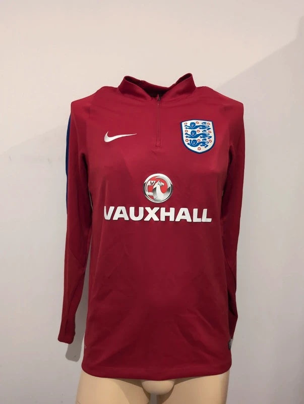 England 2016 2017 Nike 1/4 zip drill top football soccer L 725304 688