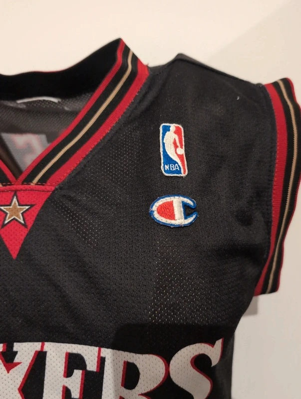 Vintage Philadelphia 76ers Sixers Allen Iverson Champion Jersey M Tank 90s NBA