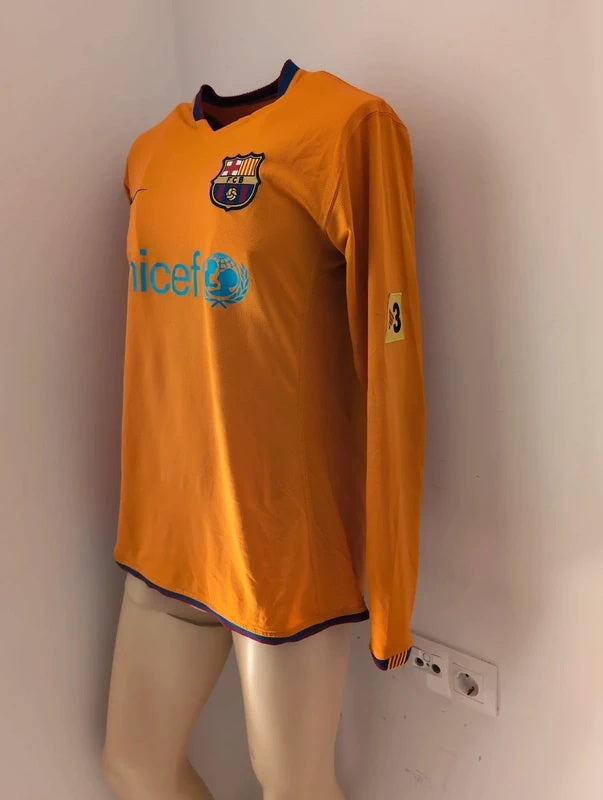 Barcelona 2006 2007 away nike matchworn matchissue football shirt soccer jersey L #7 gudjohnsen