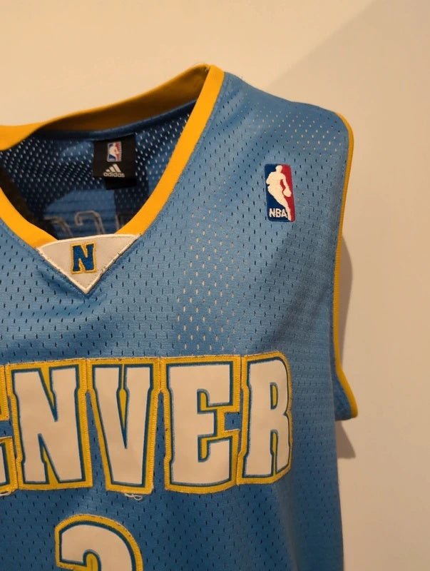 Denver Nuggets #3 Ty Lawson Adidas NBA Light Blue Jersey L