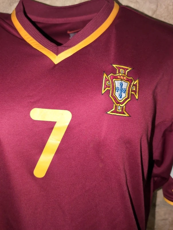 Portugal 2000 Nike matchissue football shirt soccer jersey L #7 Figo