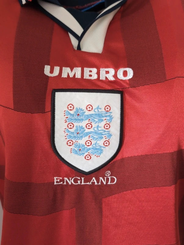 England 1998 away umbro football shirt soccer jersey XL