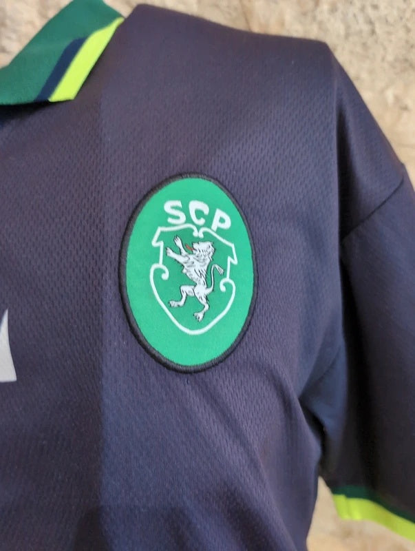 Sporting 1998 1999 away Reebok football shirt soccer jersey L #20 quaresma