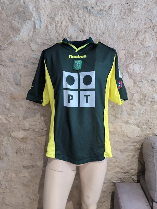 Sporting 2000 2001 away Reebok football shirt soccer jersey XL #7 Niculae
