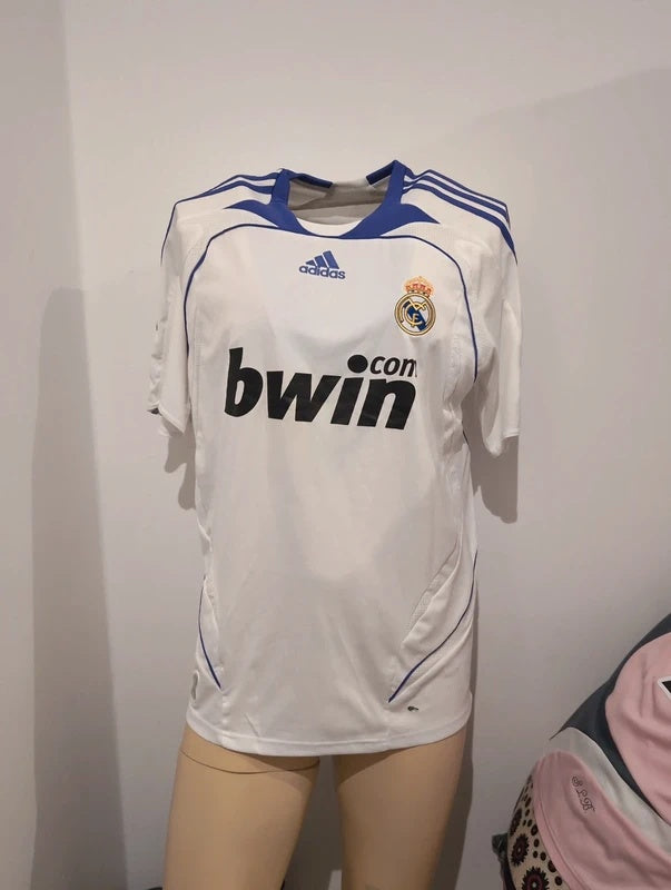 Real Madrid 2007 2008 adidas football shirt soccer jersey L 697327