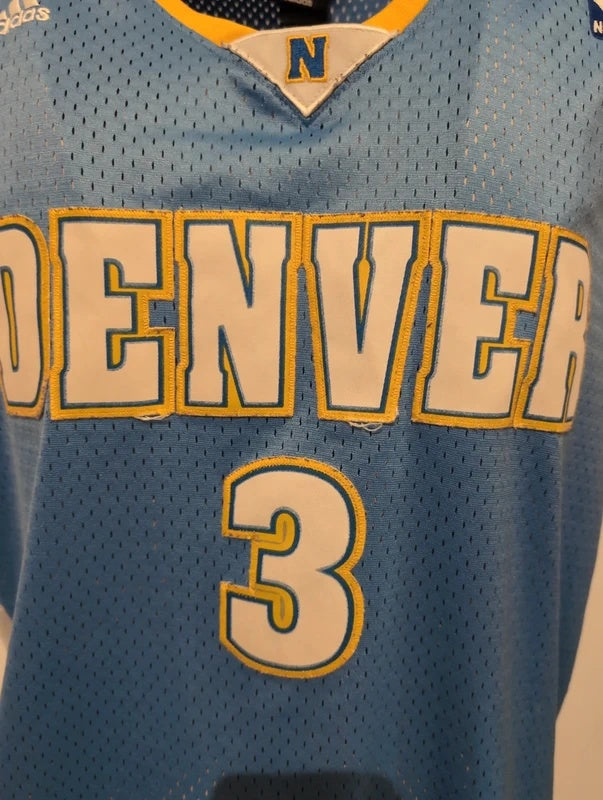 Denver Nuggets #3 Ty Lawson Adidas NBA Light Blue Jersey L