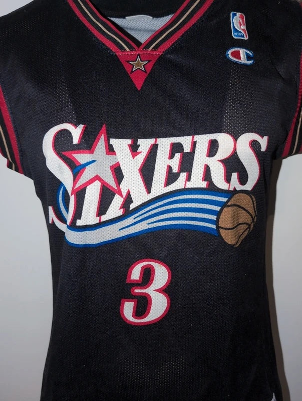 Vintage Philadelphia 76ers Sixers Allen Iverson Champion Jersey M Tank 90s NBA