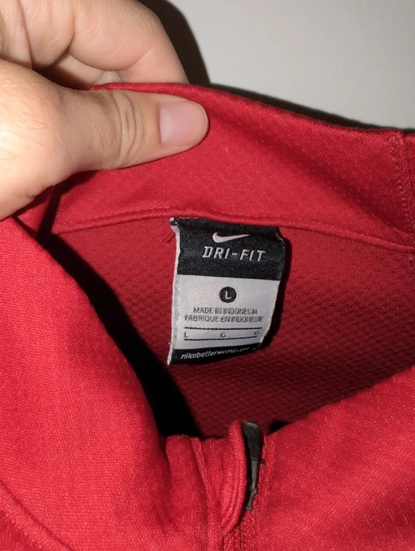 England 2016 2017 Nike 1/4 zip drill top football soccer L 725304 688