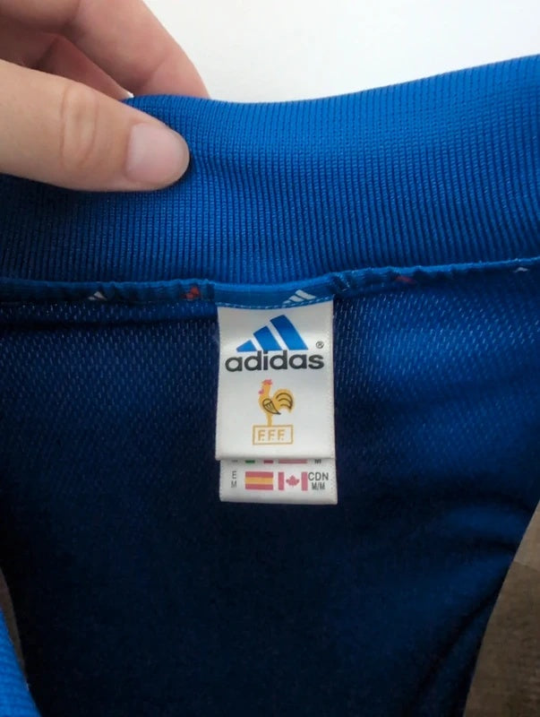 France 2000 2002 adidas football shirt soccer jersey M 647194