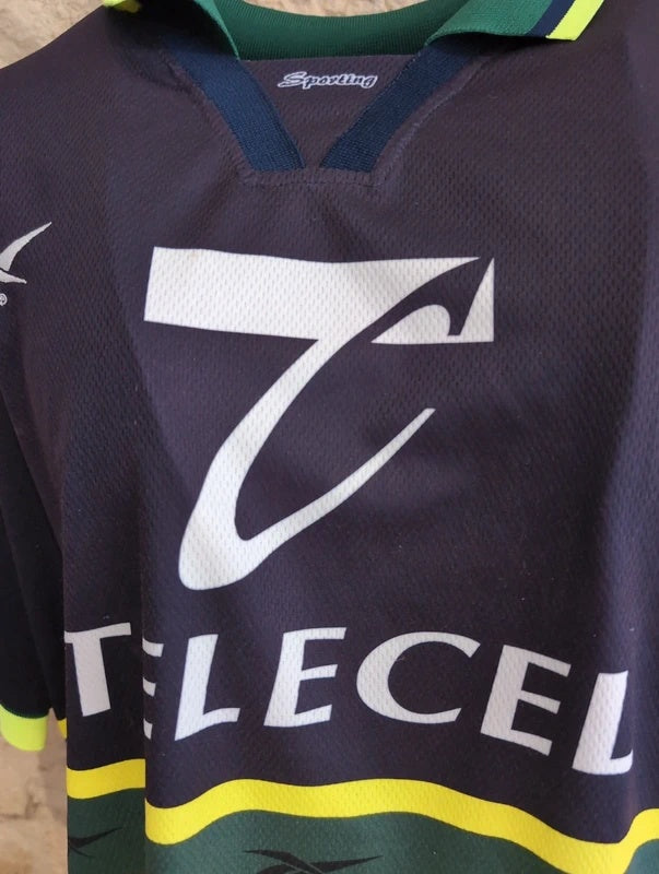 Sporting 1998 1999 away Reebok football shirt soccer jersey L #20 quaresma