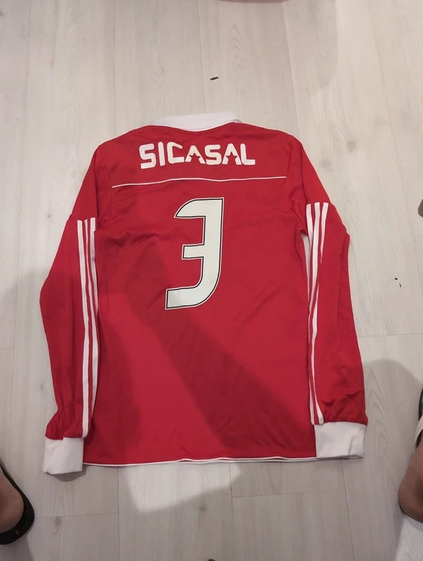 Benfica B 2010 2011 adidas matchworn longsleeve football shirt soccer jersey S #3