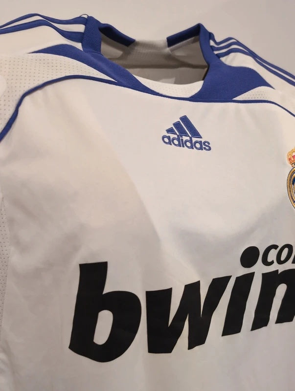 Real Madrid 2007 2008 adidas football shirt soccer jersey L 697327