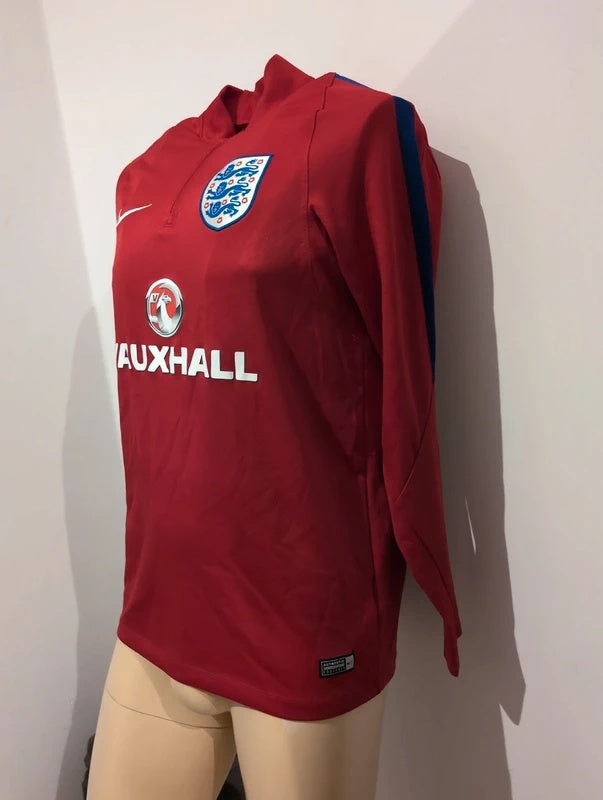 England 2016 2017 Nike 1/4 zip drill top football soccer L 725304 688