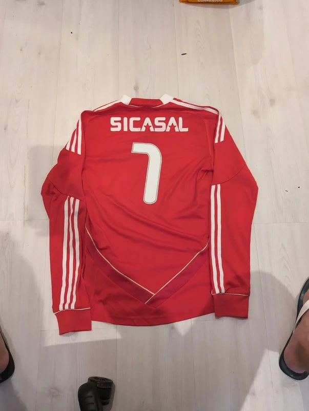 Benfica B 2011 2012 adidas longsleeve matchworn football shirt soccer jersey S #7