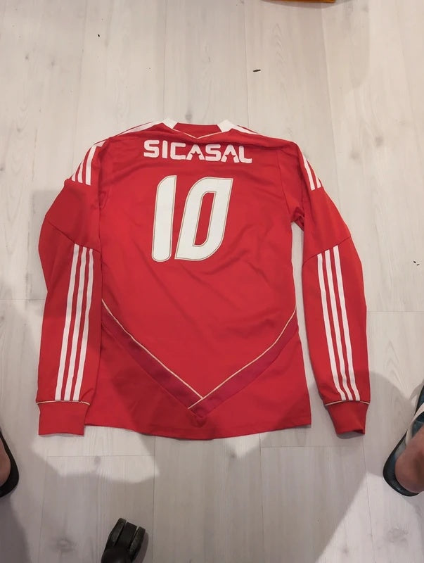 Benfica B 2011 2012 adidas matchworn longsleeve football shirt soccer jersey S #10