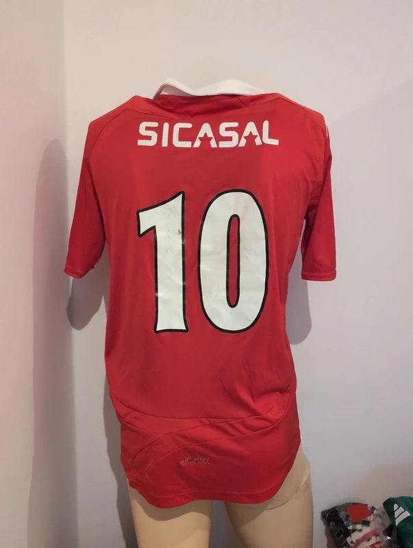 Benfica B 2007 2008 adidas matchworn football shirt soccer jersey L #10