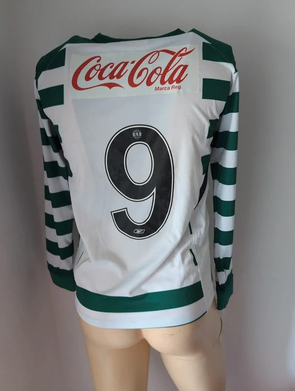 Sporting B 2004 2005 Reebok matchworn football shirt soccer jersey S #9
