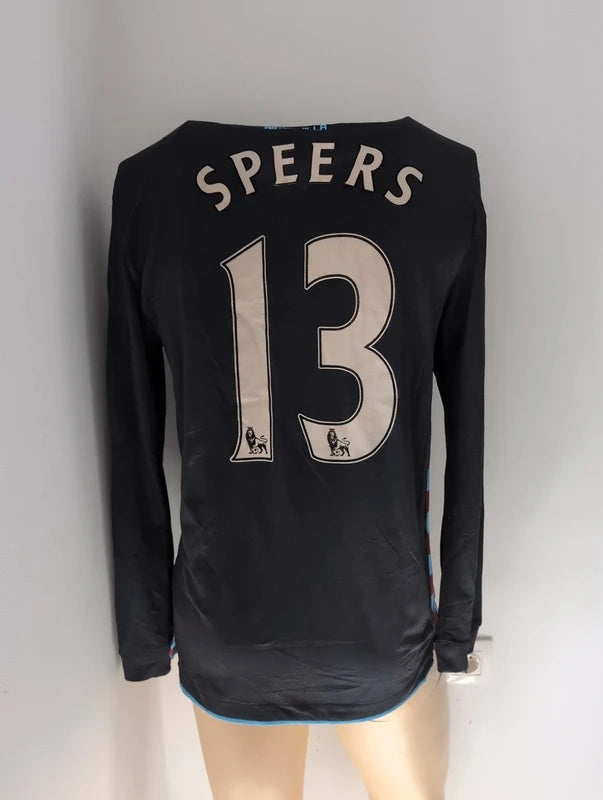 Aston villa 2010 2011 Nike longsleeve football shirt soccer jersey L 381795 011 #13 speers
