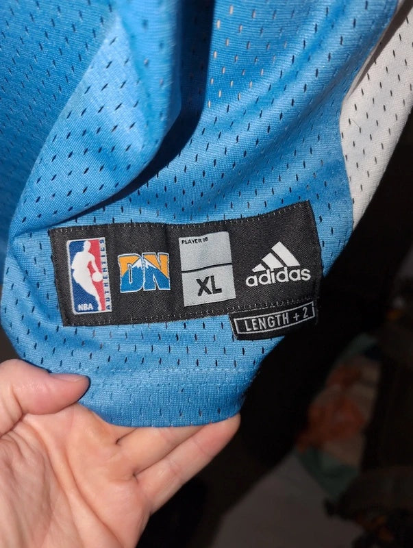 Denver Nuggets #3 Ty Lawson Adidas NBA Light Blue Jersey L