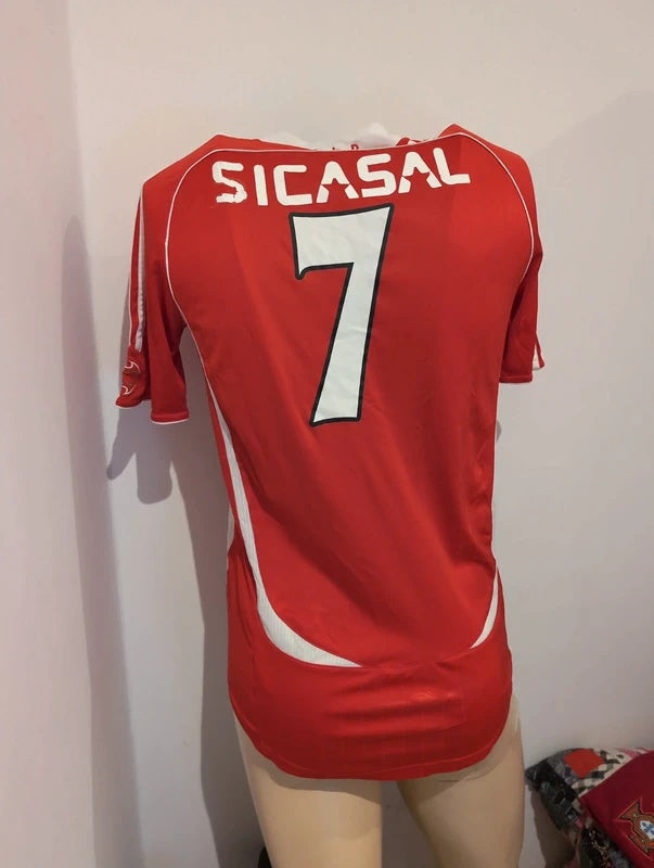 Benfica B 2006 2007 adidas matchworn football shirt soccer jersey M #7