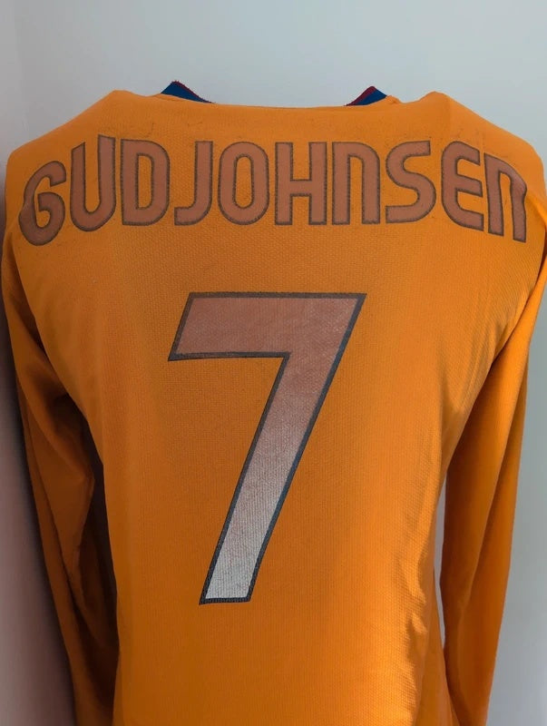 Barcelona 2006 2007 away nike matchworn matchissue football shirt soccer jersey L #7 gudjohnsen