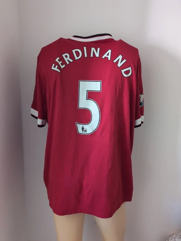 Manchester united 2014 2015 Nike football shirt soccer jersey XXXL #5 Ferdinand
