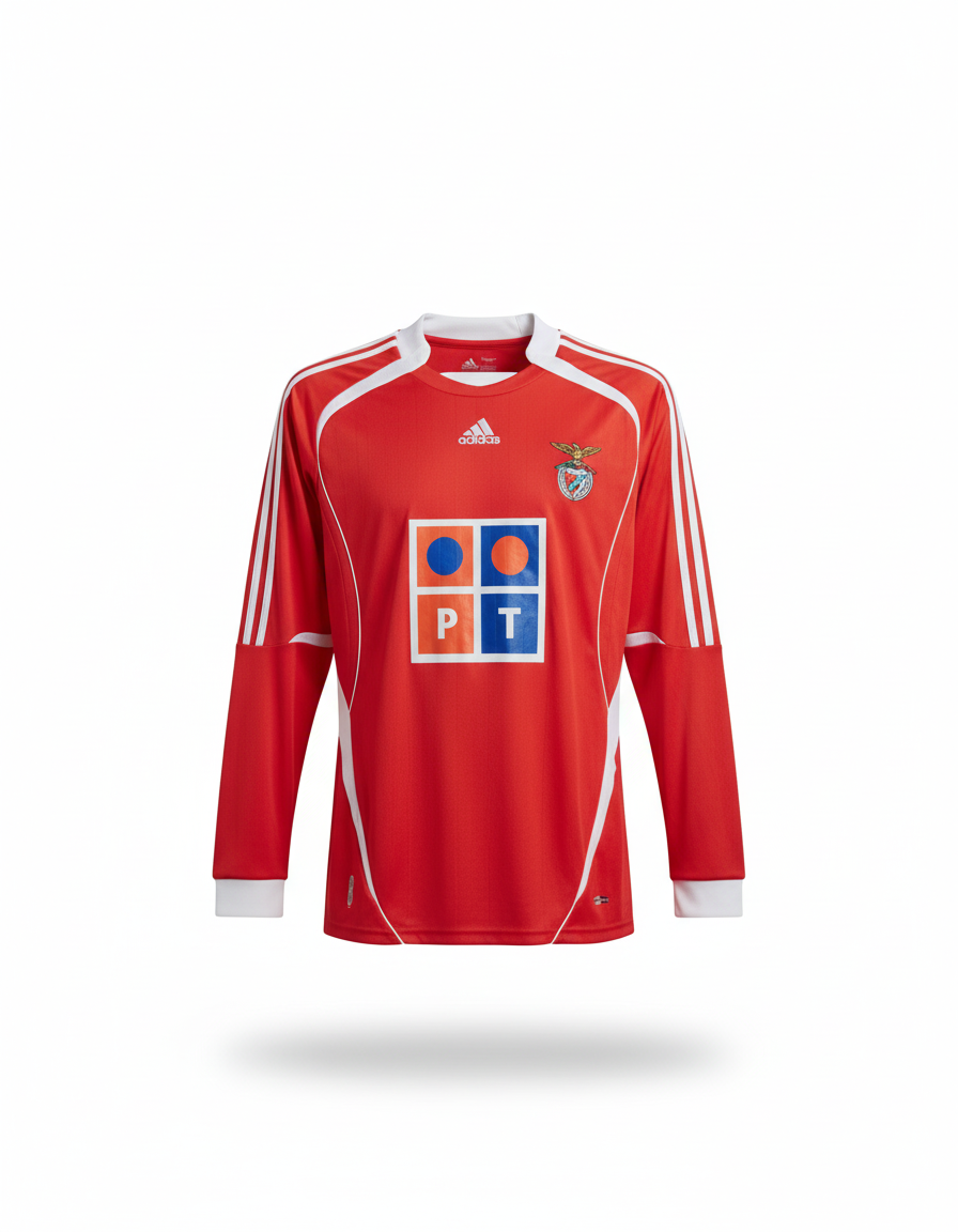 Benfica 2006 2007 adidas longsleeve football shirt soccer jersey XL 060677