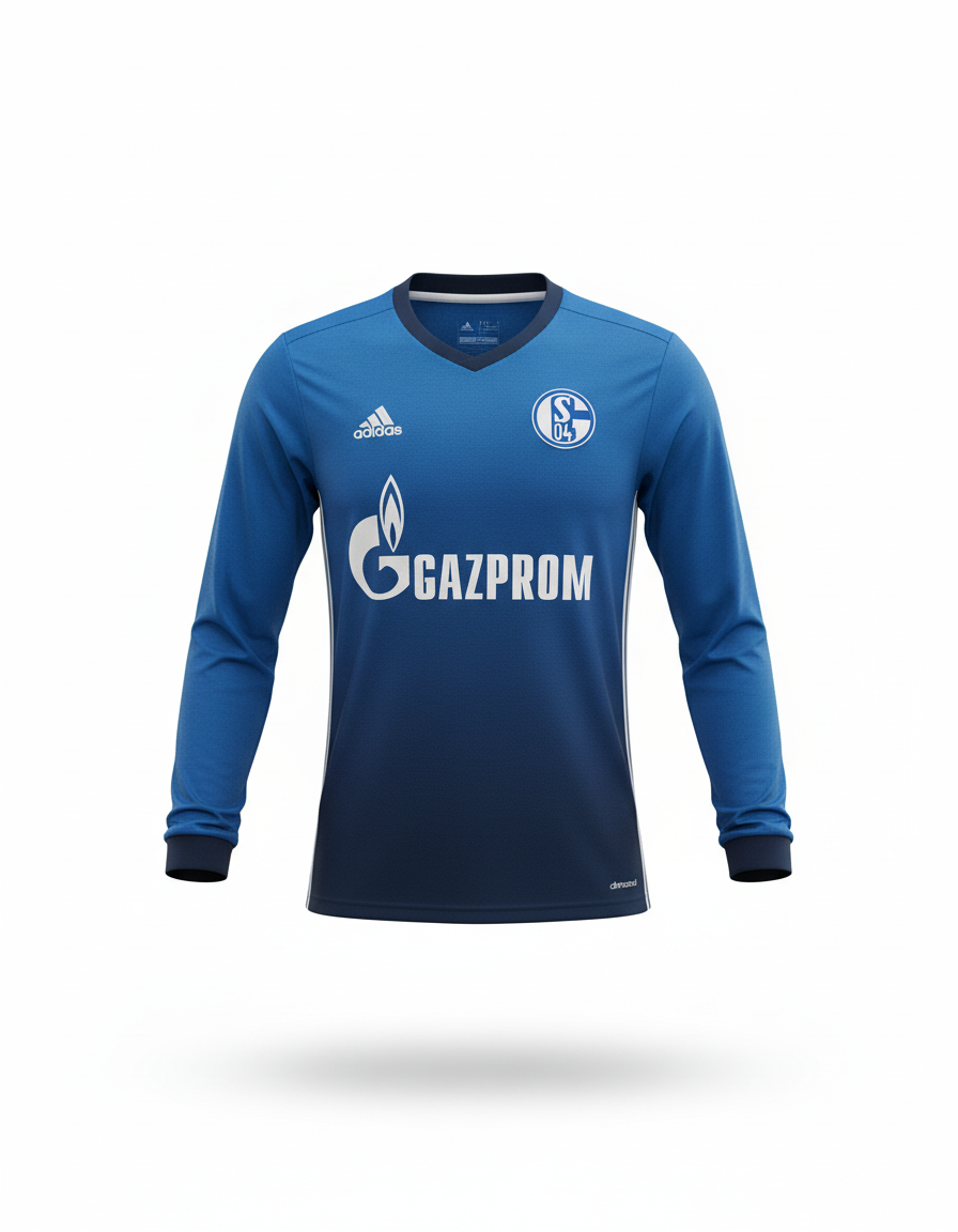 Schalke 04 2016 2017 adidas longsleeve football shirt soccer jersey S ai7226