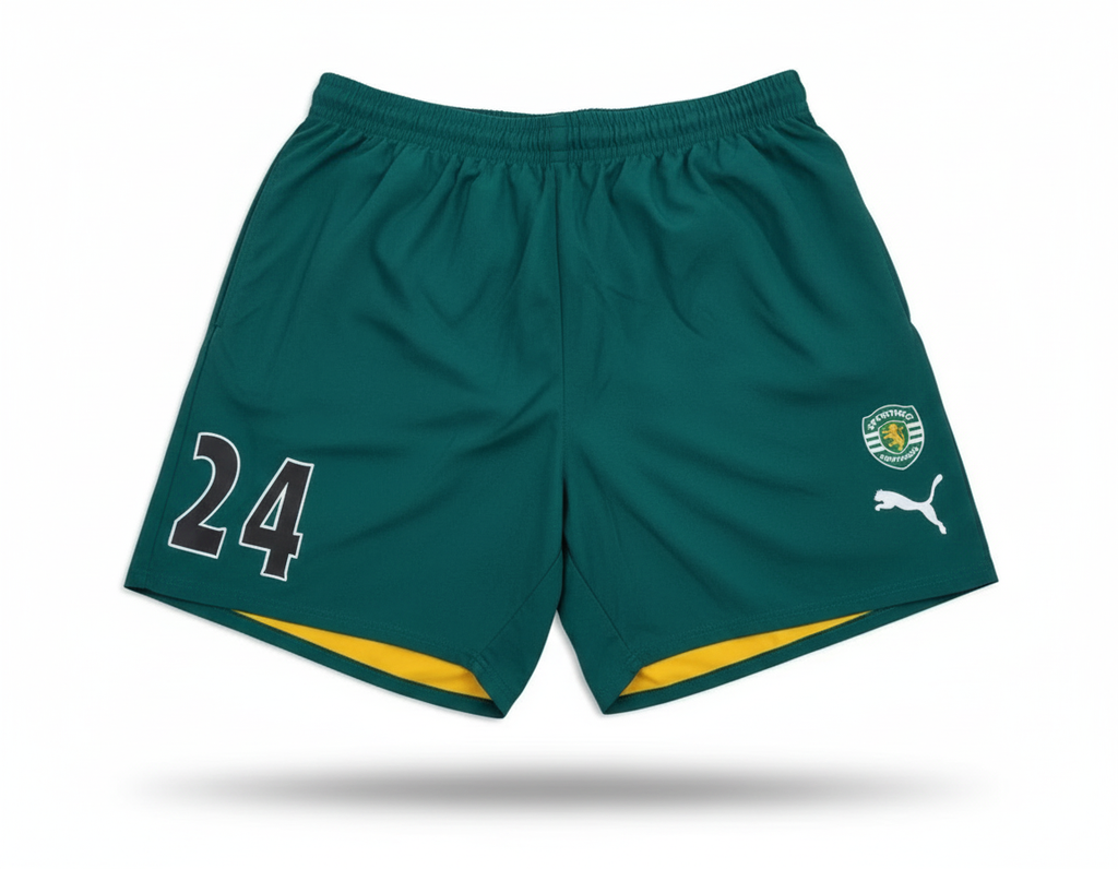 Sporting 2006 2007 puma matchworn football shorts soccer XL #24 Miguel veloso