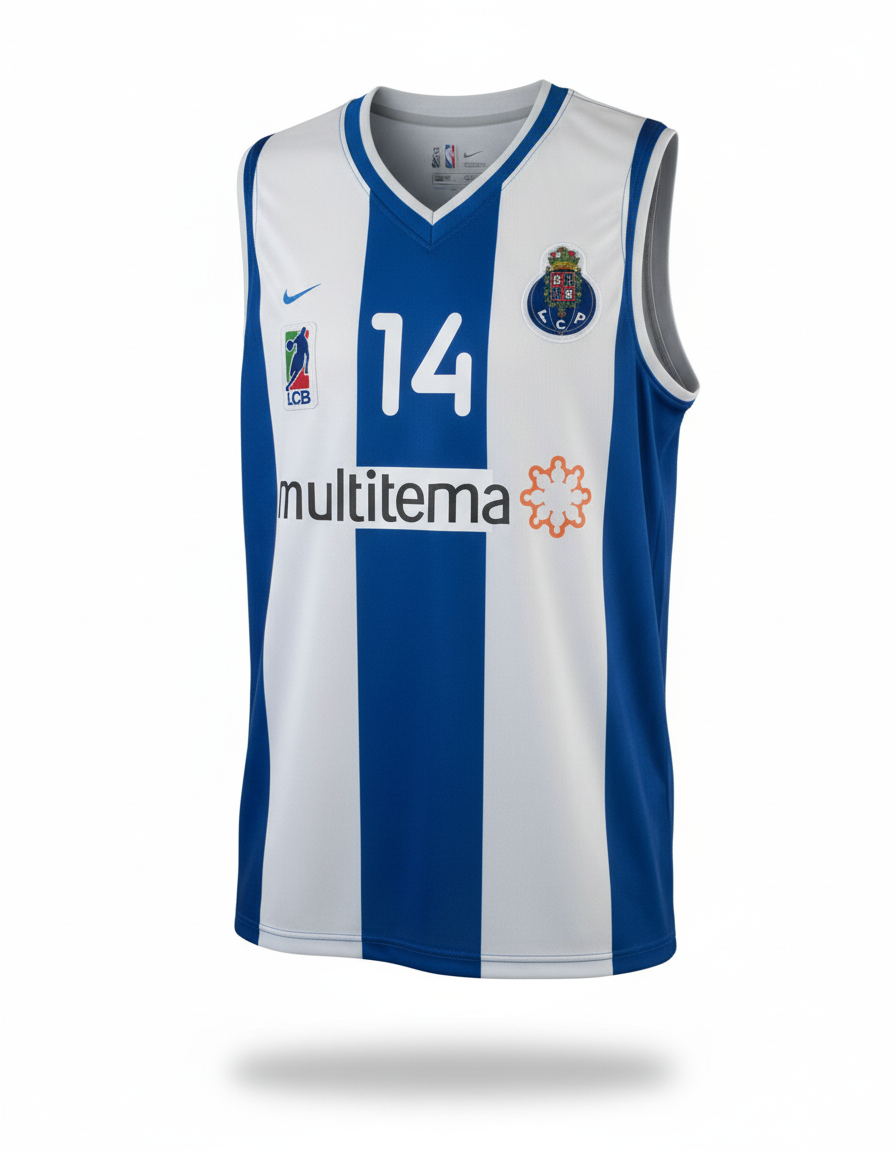 FC porto 2000 2001 Nike matchworn basketball shirt jersey XXL #14