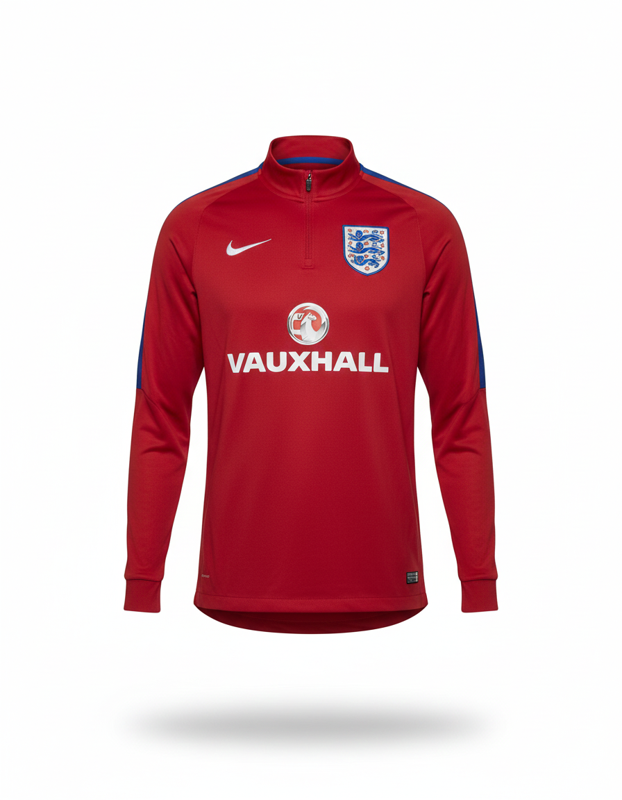England 2016 2017 Nike 1/4 zip drill top football soccer L 725304 688